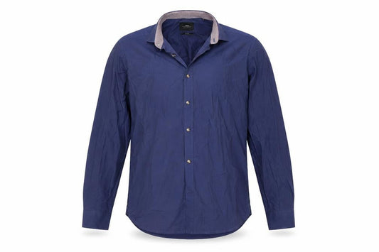 Moss London Mens Blue    Button-Up Size 16