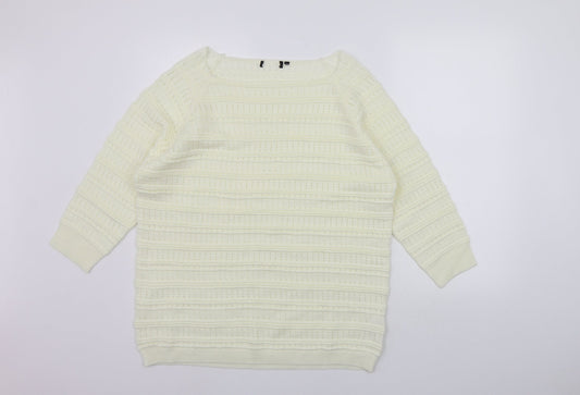 Mia Moda Womens Yellow   Pullover Jumper Size XL