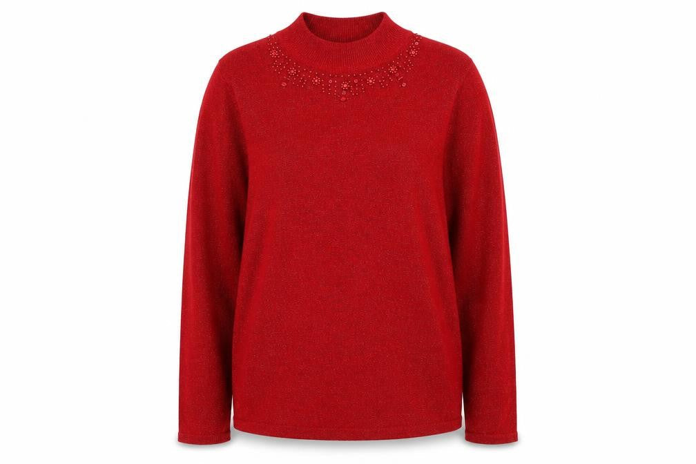 Bonmarché Womens Red Pullover Jumper Size L