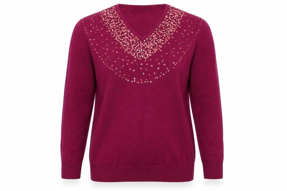 Isle Womens Purple   Pullover Jumper Size M