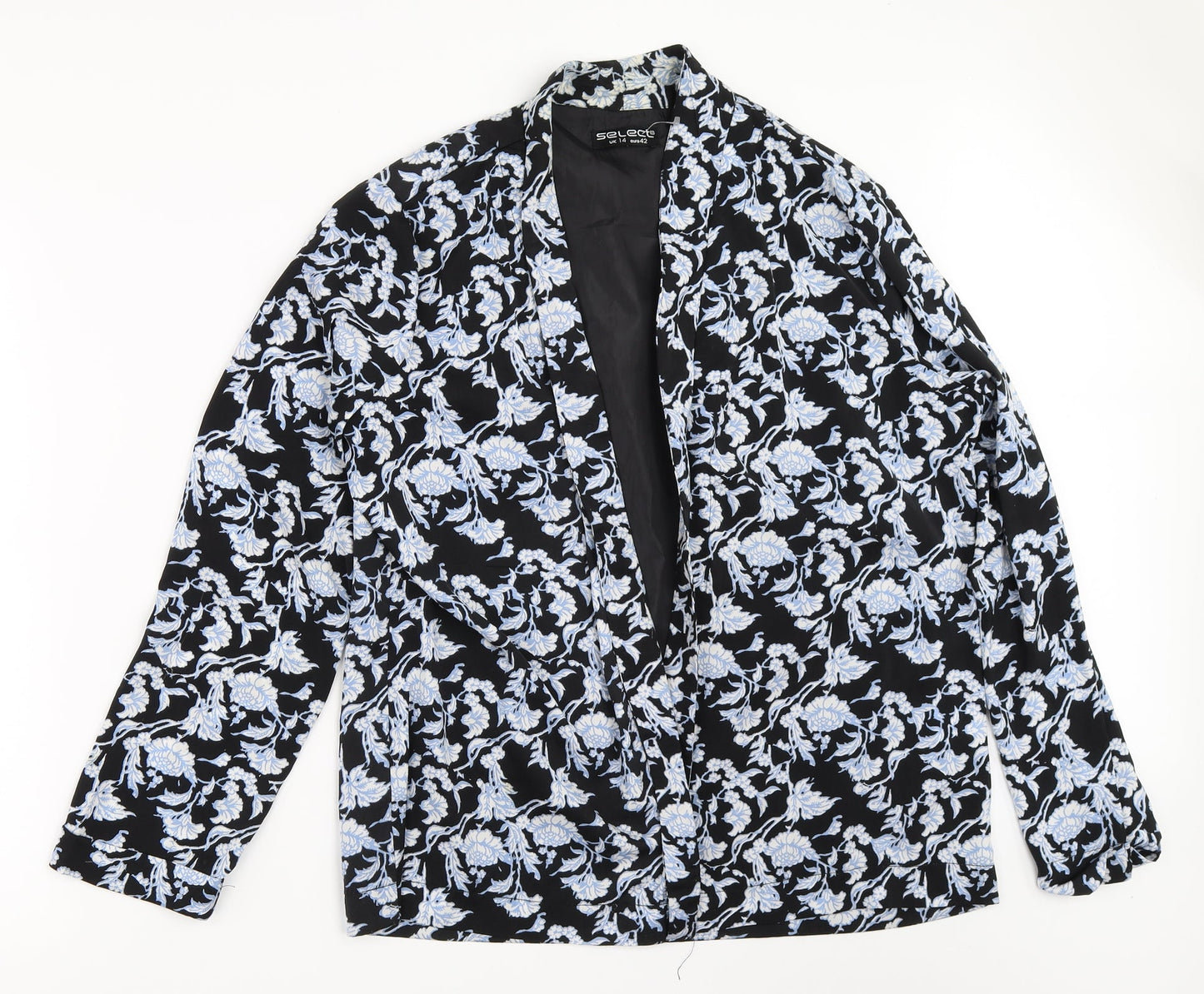Select Womens Black Floral  Jacket  Size 14