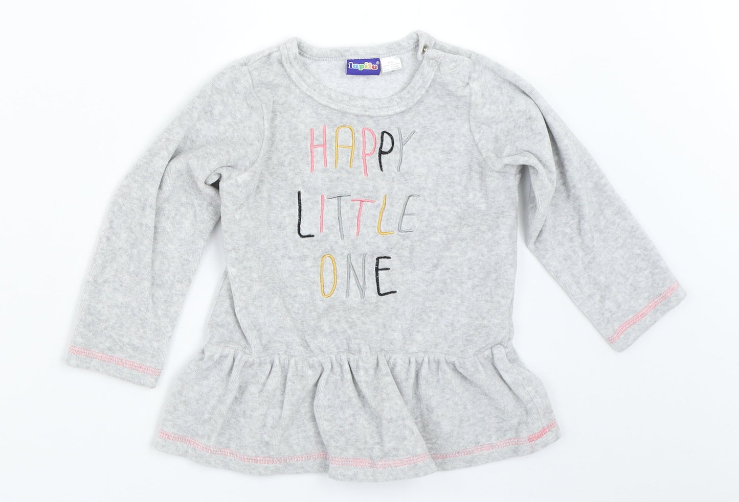 Lupilu Girls Grey   Pullover Jumper Size 12-18 Months