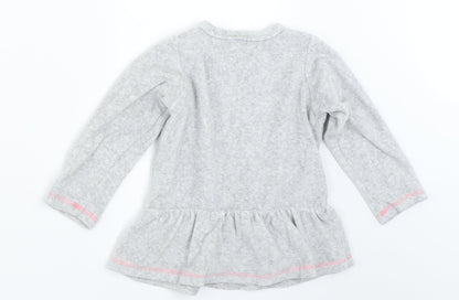 Back view of Lupilu girls’ grey jumper, size 12-18, months