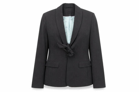 Next Womens Grey Striped  Jacket Blazer Size 10