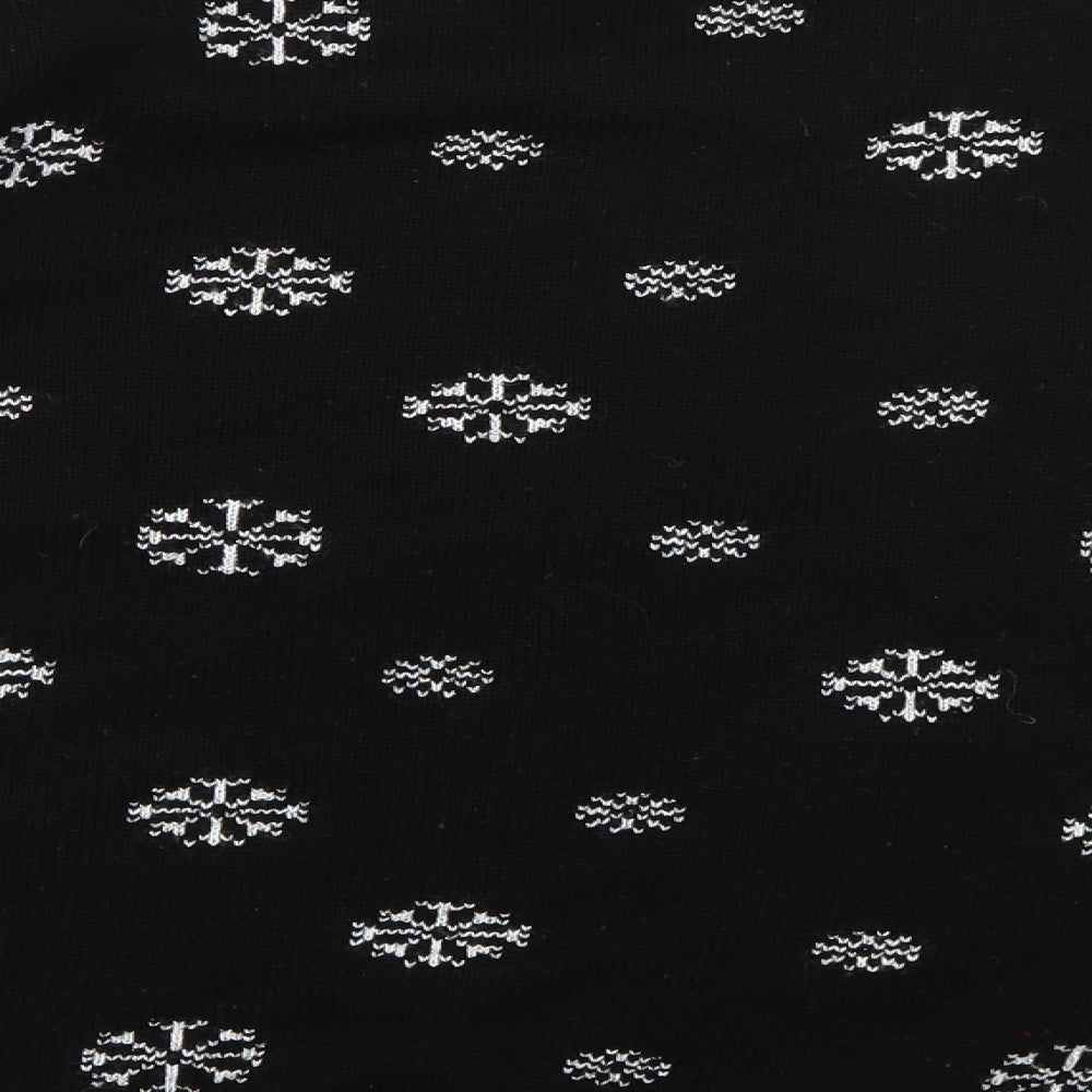 Internacionale Mens Black Geometric  Pullover Jumper Size M  - Christmas
