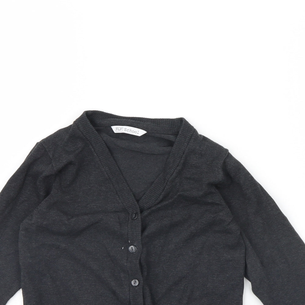 F&F Girls Grey    Jumper Size 7 Years  - School
