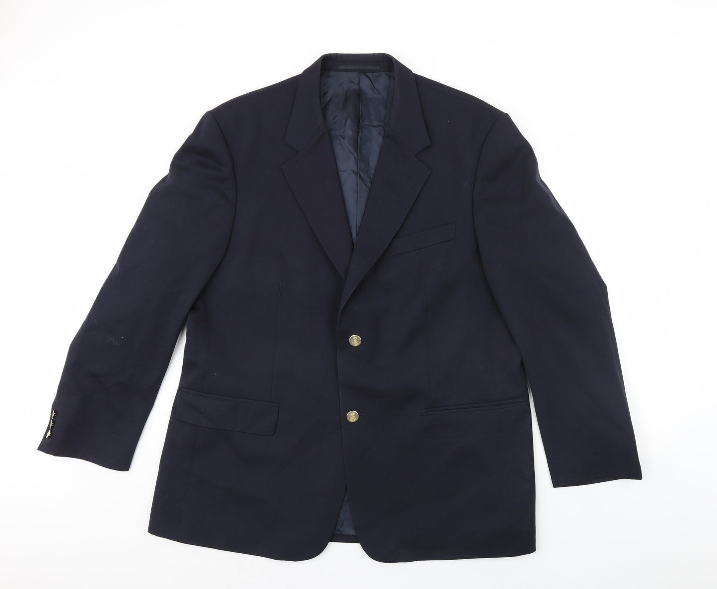 Preworn Womens Blue   Jacket Blazer Size 48  - Shoulder Pads