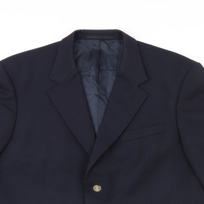 Preloved Preworn Womens Blue   Jacket Blazer Size 48  - Shoulder Pads - Detail