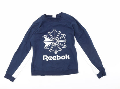 Preloved Reebok Womens Blue   Pullover Jumper Size S - Front