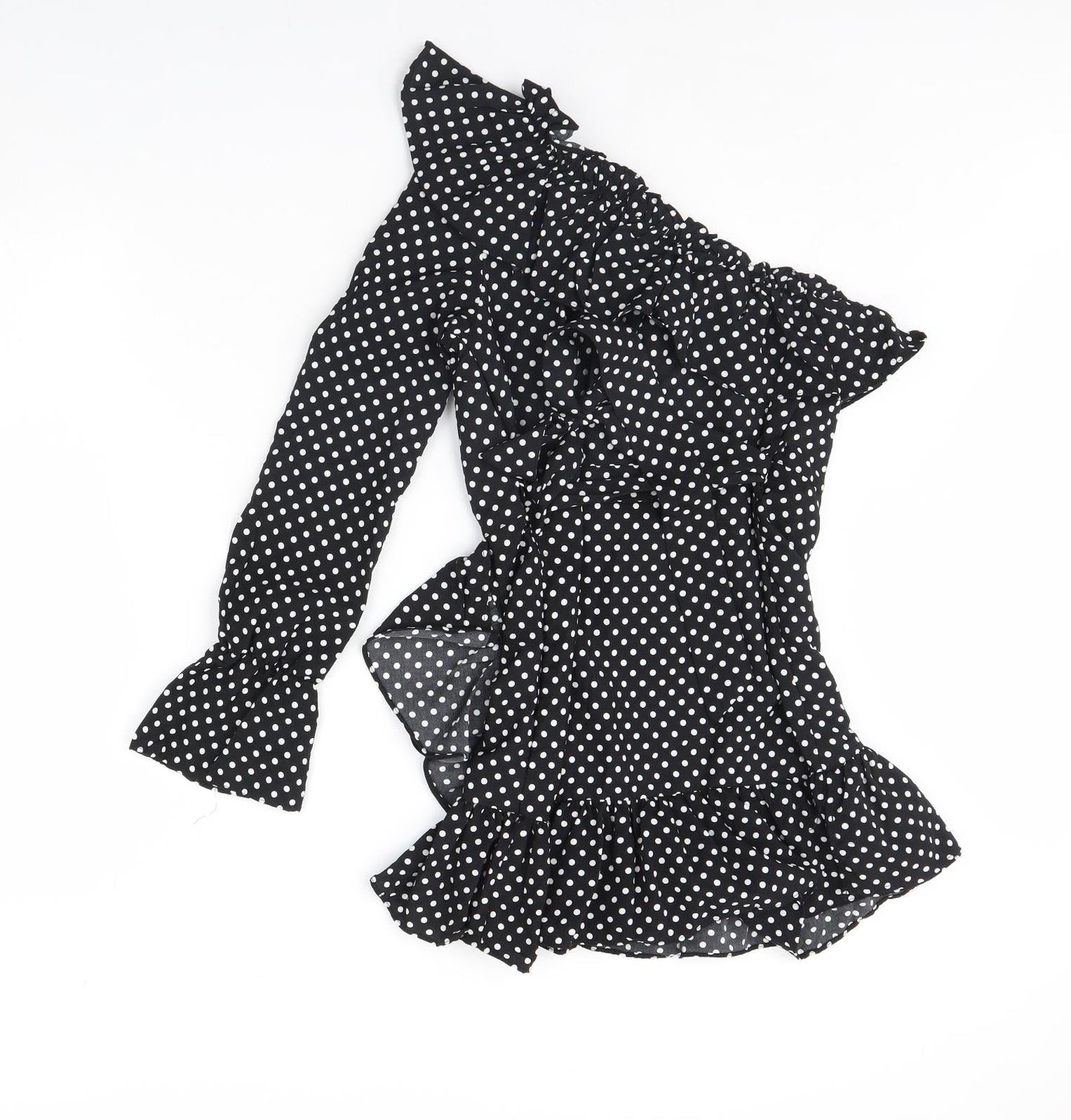 Saint Genies Womens Black Polka Dot  Mini  Size 6