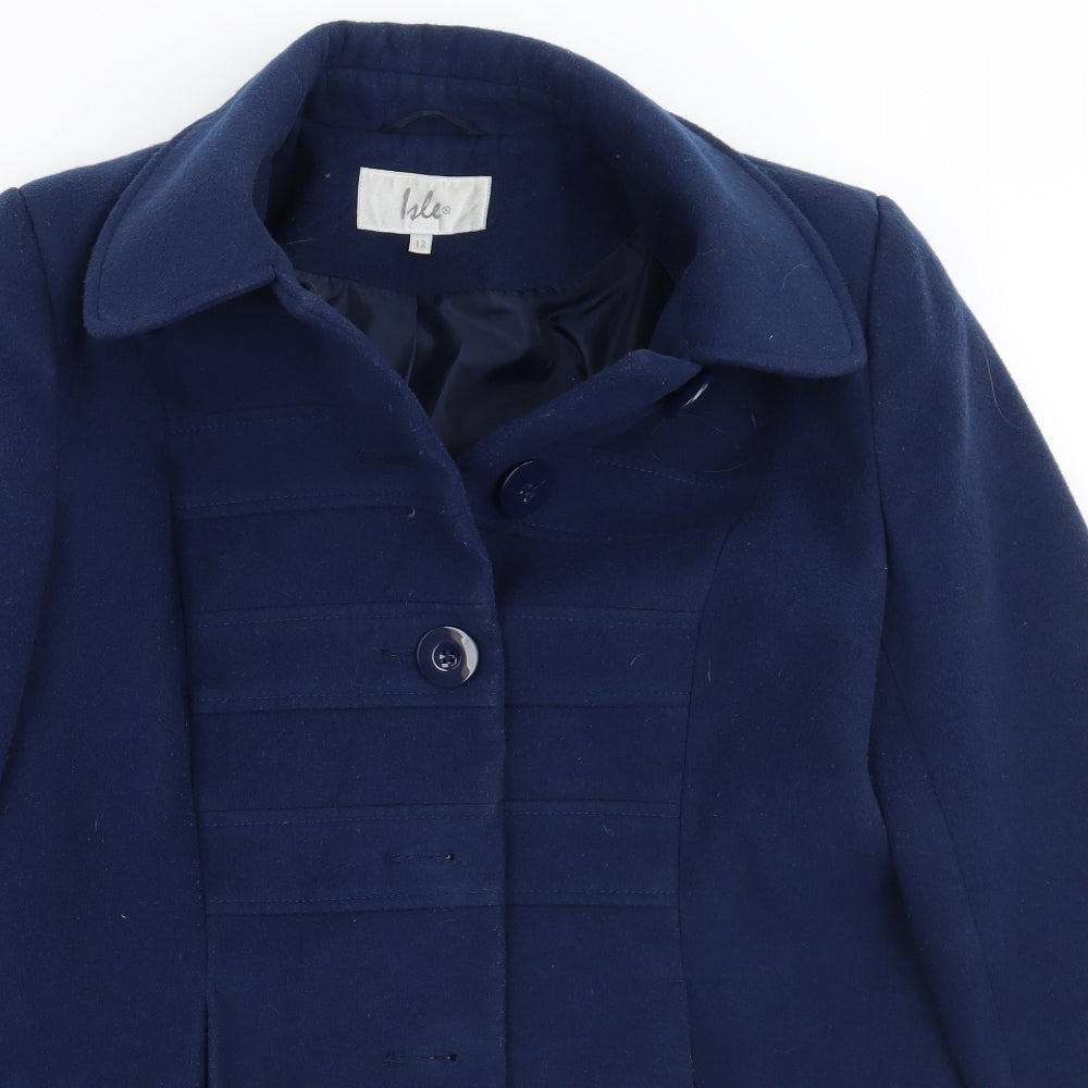 Isle Womens Blue   Jacket Coat Size 12