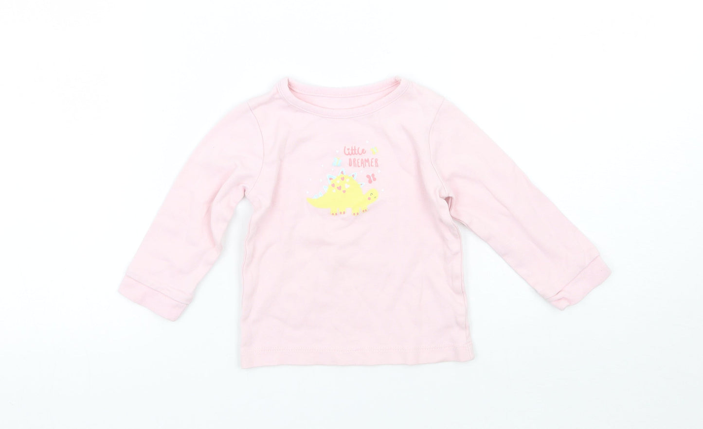 George Girls Pink   Basic T-Shirt Size 12-18 Months