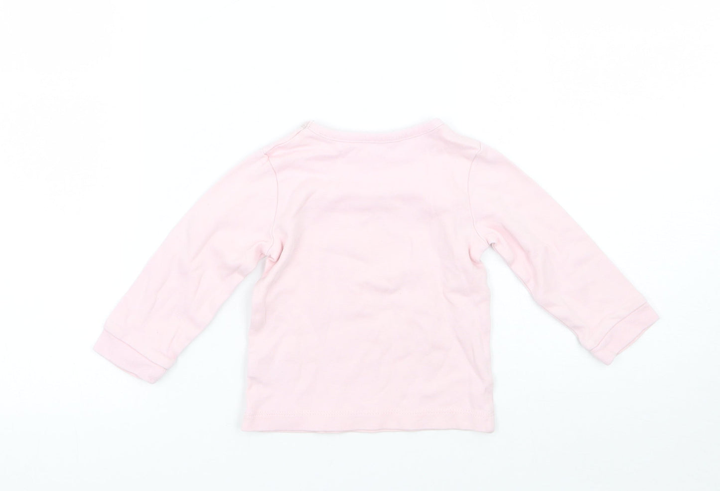 George Girls Pink   Basic T-Shirt Size 12-18 Months