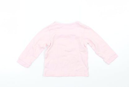 Back view of George girls’ pink basic t-shirt, size 12-18, months
