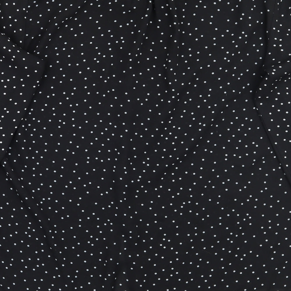 George Womens Black Polka Dot  Basic Button-Up Size 12