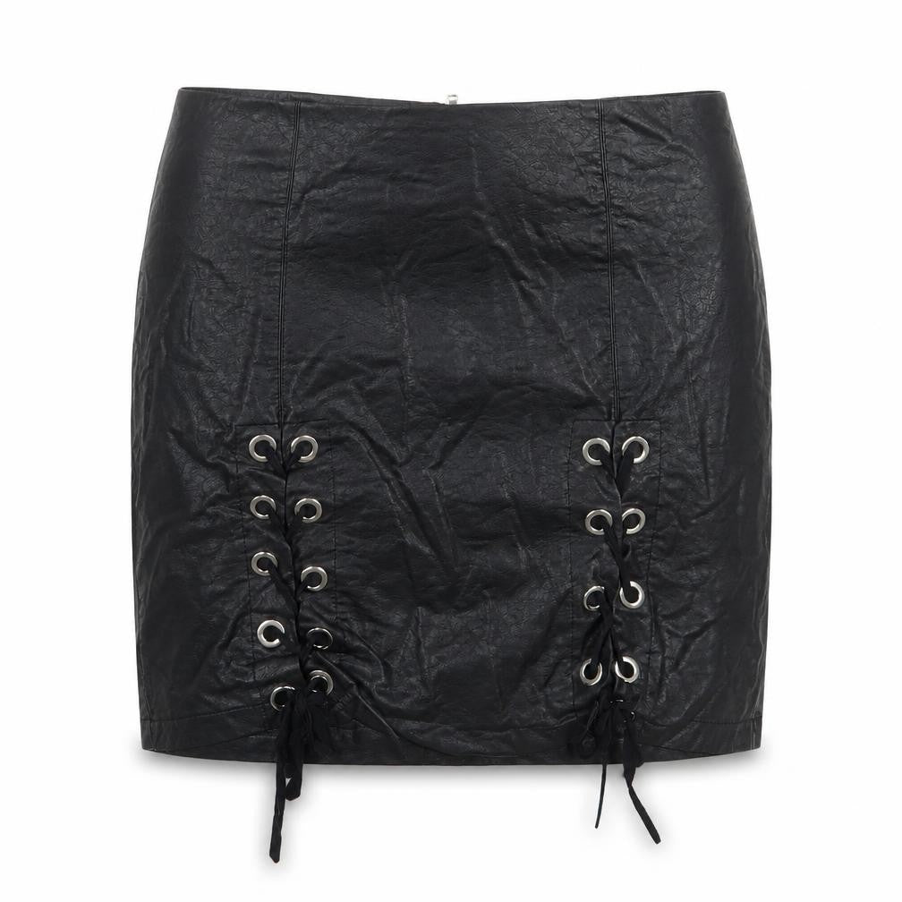 Vinceotto Womens Black   A-Line Skirt Size L