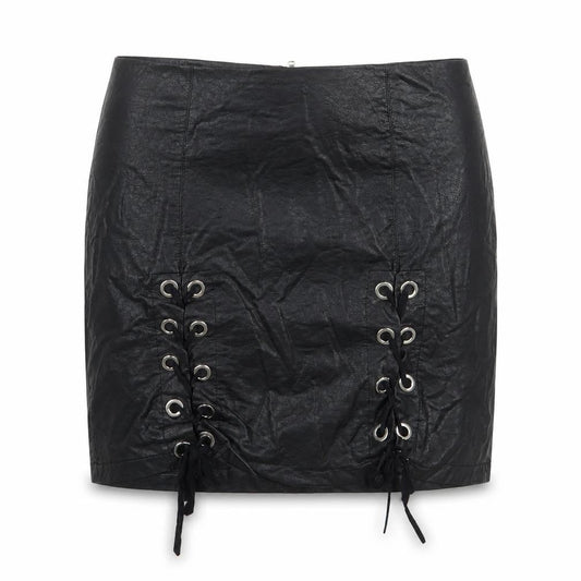 Vinceotto Womens Black   A-Line Skirt Size L