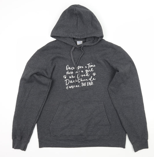 Port & Company Womens Grey   Pullover Hoodie Size M
