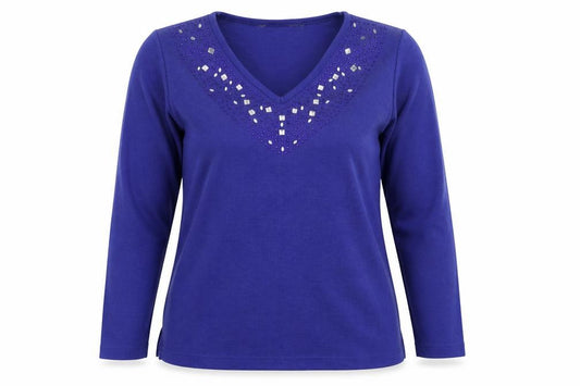 EWM Womens Purple   Basic T-Shirt Size 14