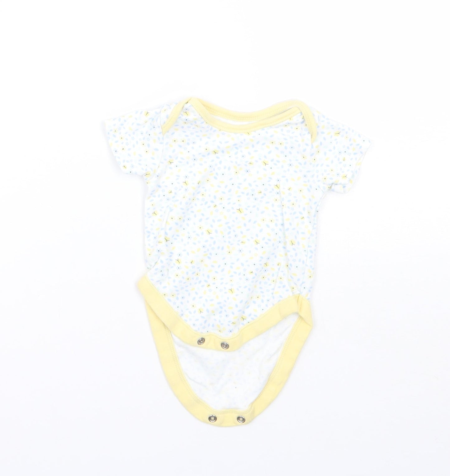George Girls White Floral  Babygrow One-Piece Size 0-3 Months