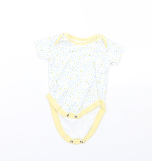 George Girls White Floral  Babygrow One-Piece Size 0-3 Months