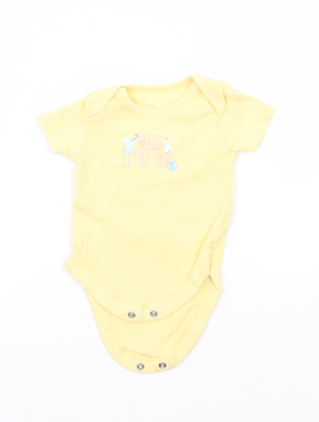 George Girls Yellow   Babygrow One-Piece Size 0-3 Months