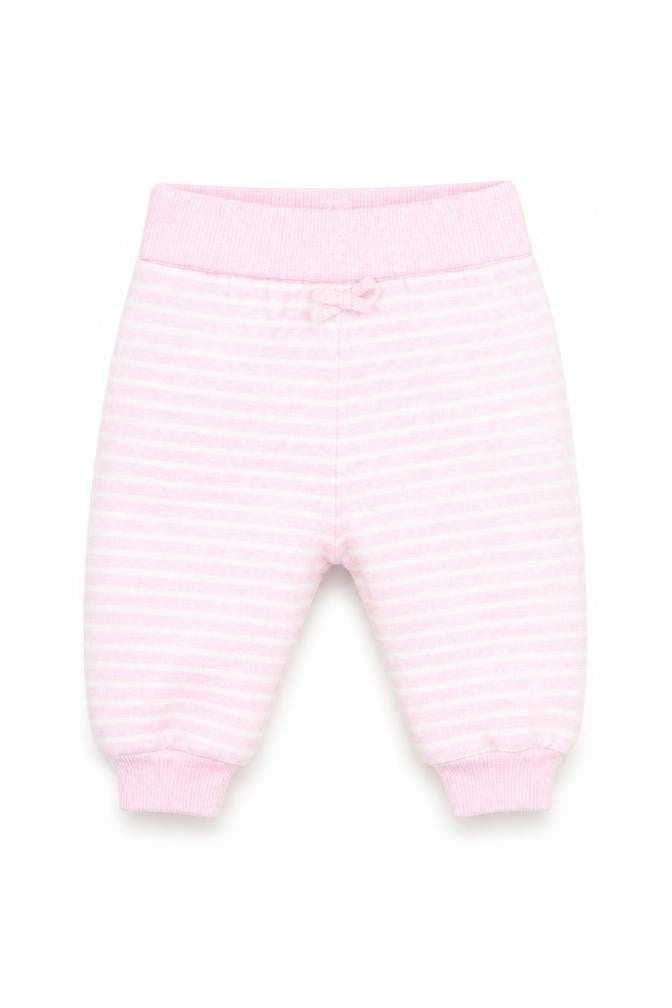 Earlydays Girls Pink Striped  Sweatpants Trousers Size 0-3 Months