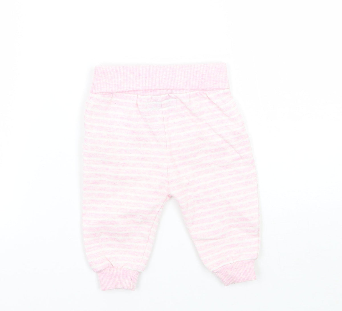 Earlydays Girls Pink Striped  Sweatpants Trousers Size 0-3 Months
