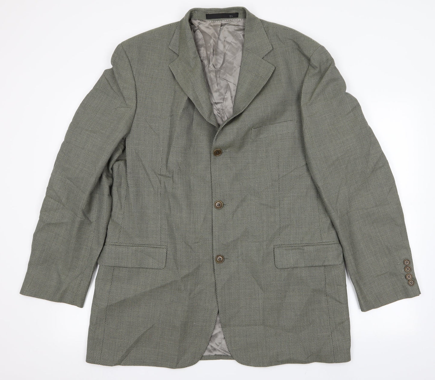 Marks and Spencer Mens Green Houndstooth  Jacket Blazer Size M