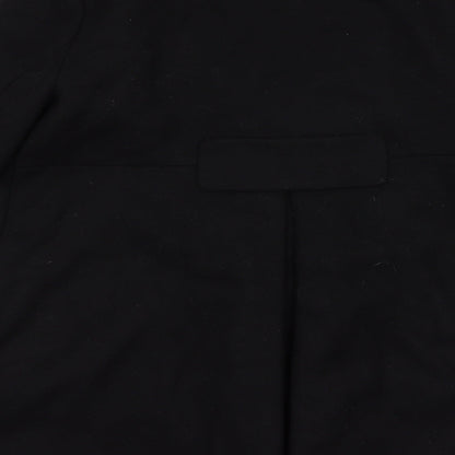 Preloved Hallhuber Womens Black   Overcoat Coat Size 14 - Label