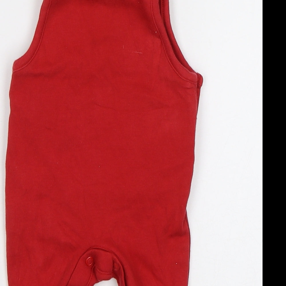 M&S Baby Red   Babygrow One-Piece Size 0-3 Months