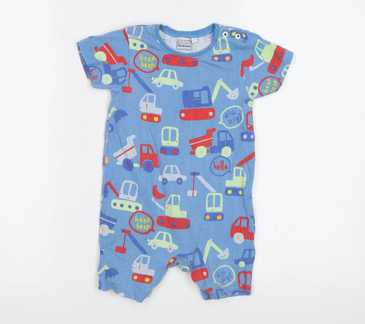 Blue Zopo Baby Blue   Babygrow One-Piece Size 18 Months  - Car print