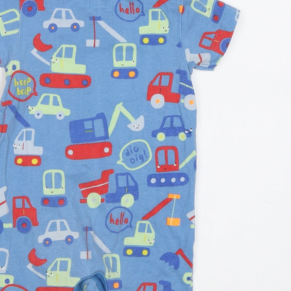 Blue Zopo Baby Blue   Babygrow One-Piece Size 18 Months  - Car print