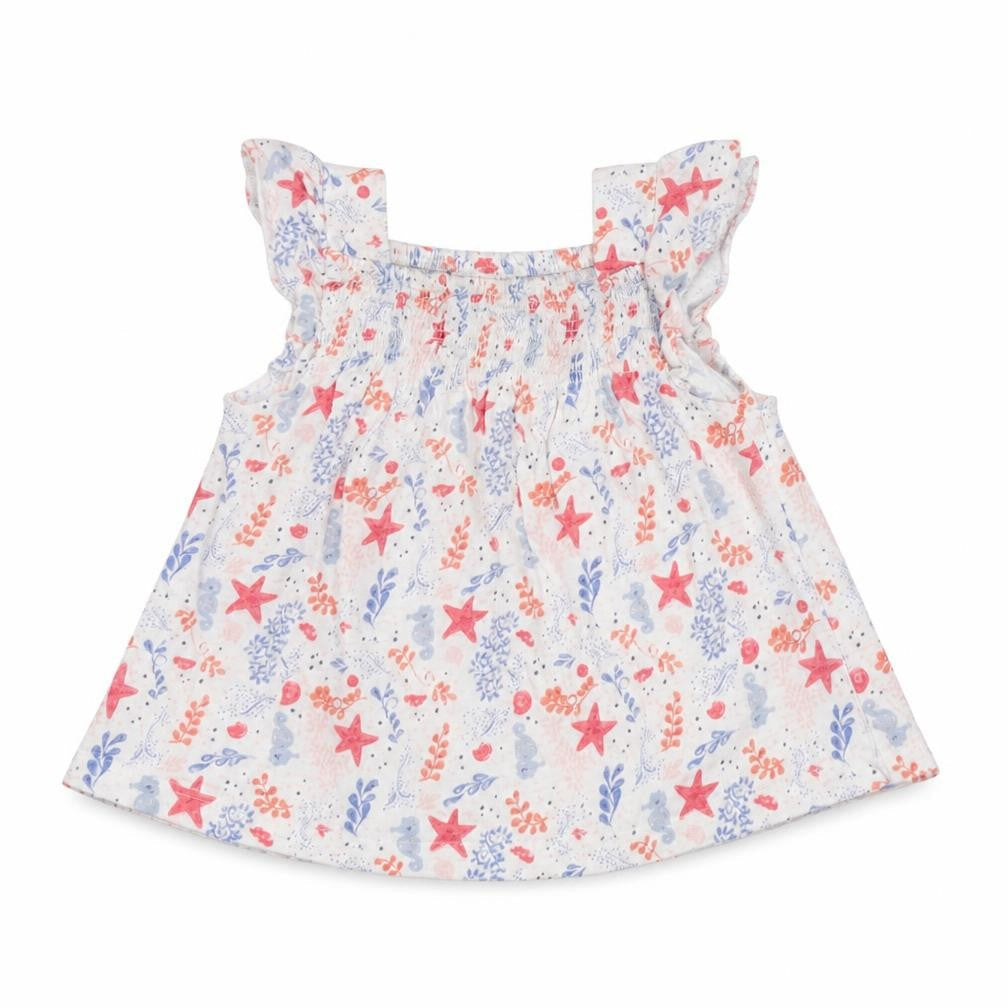 F&F Baby White Floral  Tunic Blouse Size 3-6 Months