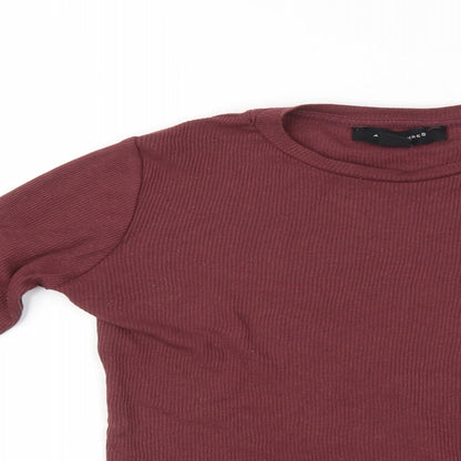 Close-up detail of Atmosphere women’s brown jumper, size UK 10
