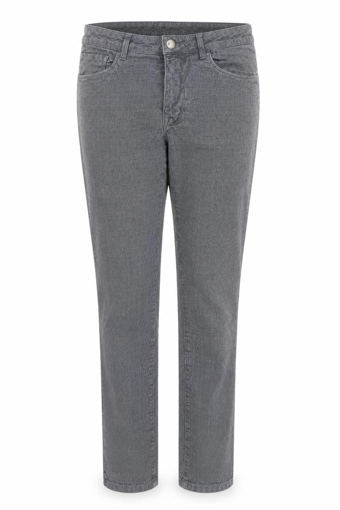 Isabi Womens Grey Geometric Denim Skinny Jeans Size 10 L30 in