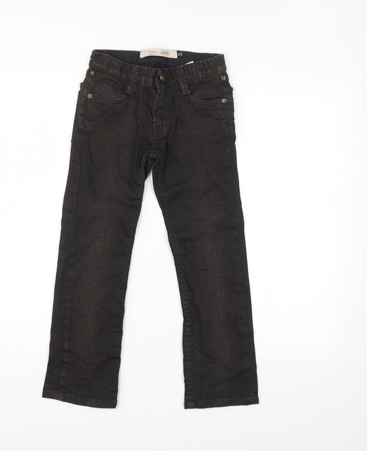 Teddy Smith Womens Brown  Denim Straight Jeans Size 8 L23.5 in