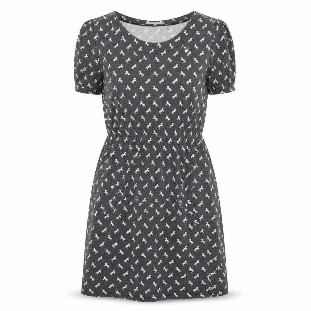 Louche Womens Grey Animal Print  A-Line  Size 14