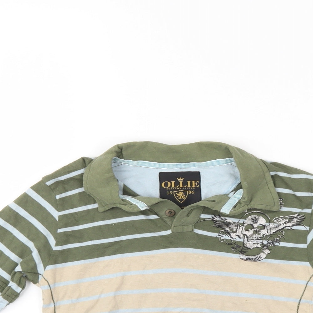 Ollie Boys Multicoloured Striped  Basic Polo Size 4 Years