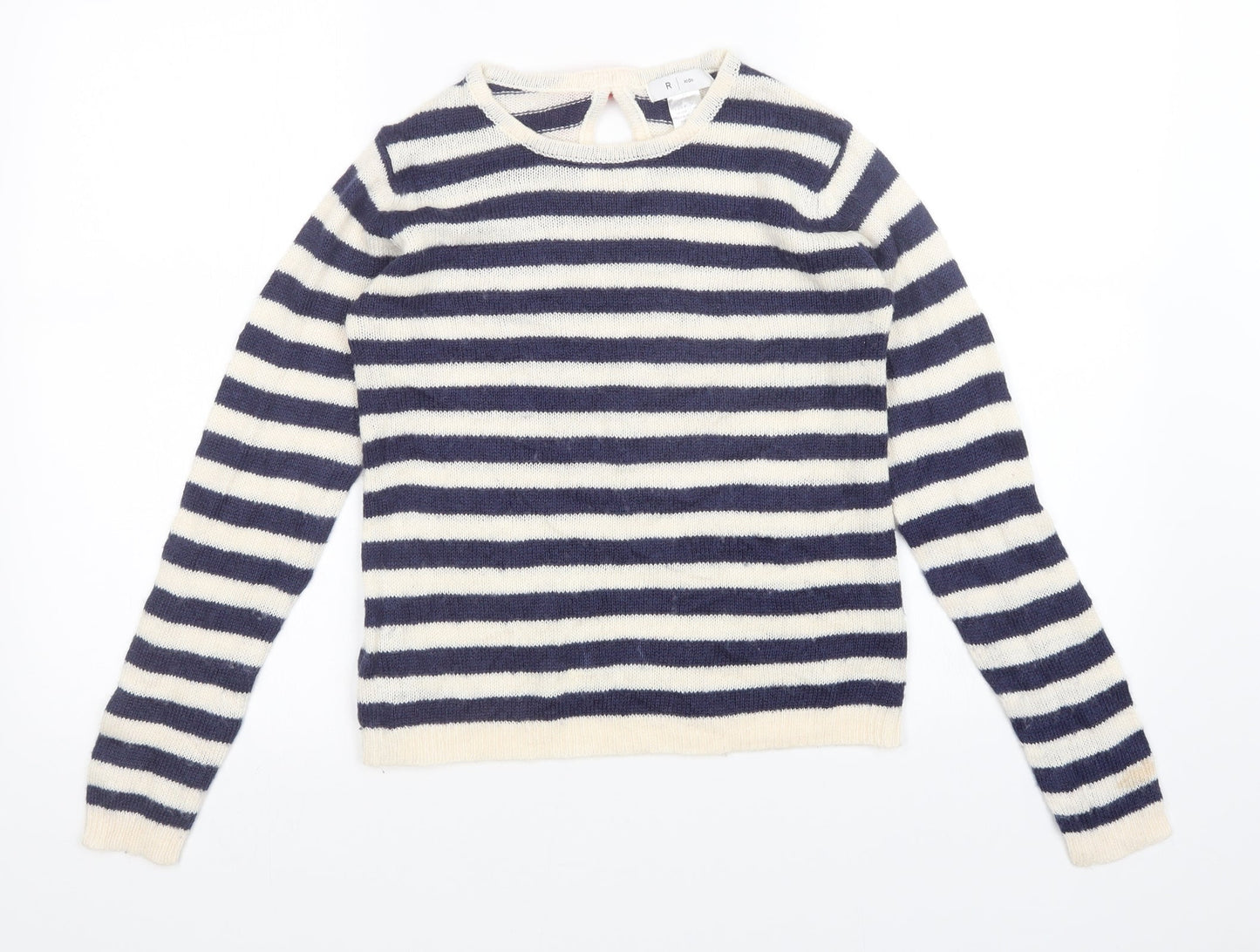 R Kids Girls Multicoloured Striped  Pullover Jumper Size 12 Years