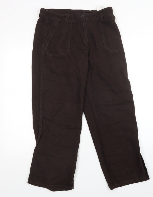 M&S Womens Brown   Trousers  Size 14 L27 in