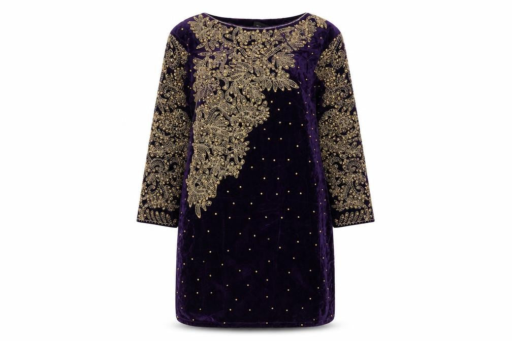 INF Womens Purple Floral  Sheath  Size L