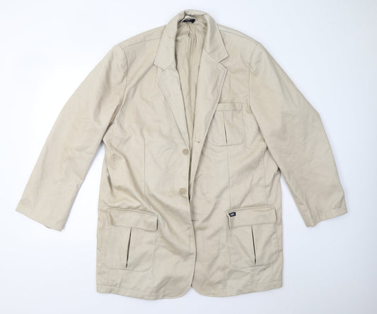 Cotton Traders Mens Beige   Overcoat Coat Size 46