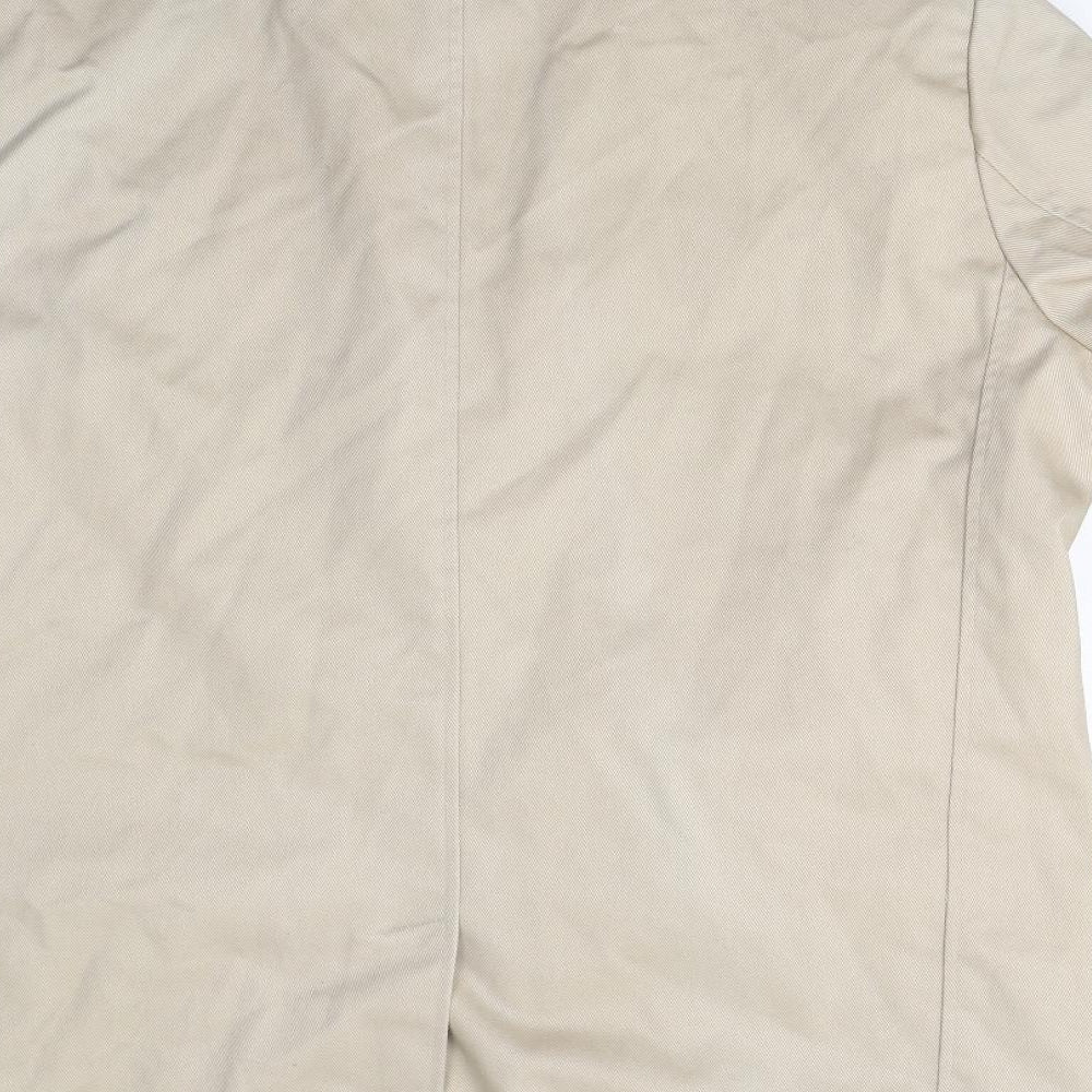 Cotton Traders Mens Beige   Overcoat Coat Size 46