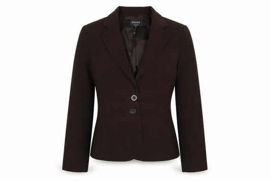 Front view of Papaya women’s brown jacket, size UK 14