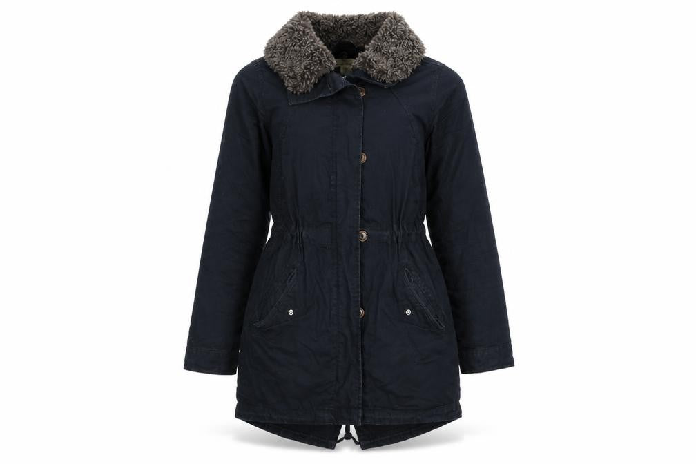 H&M Womens Blue   Overcoat Coat Size 6