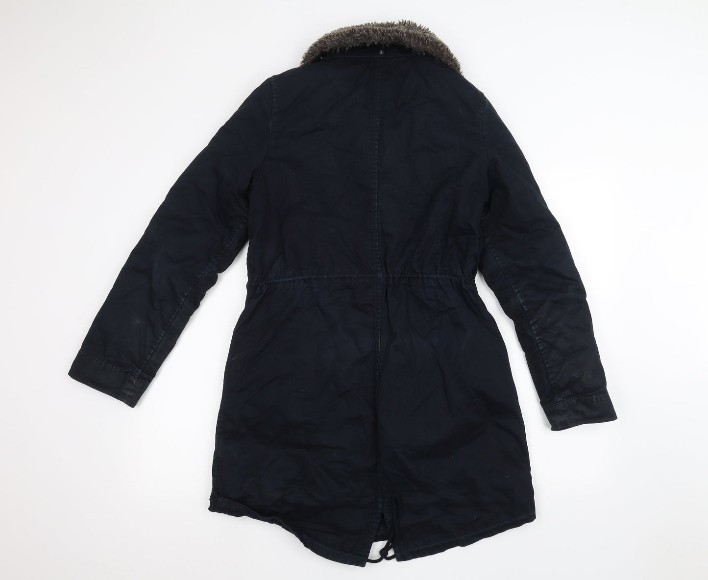 H&M Womens Blue   Overcoat Coat Size 6