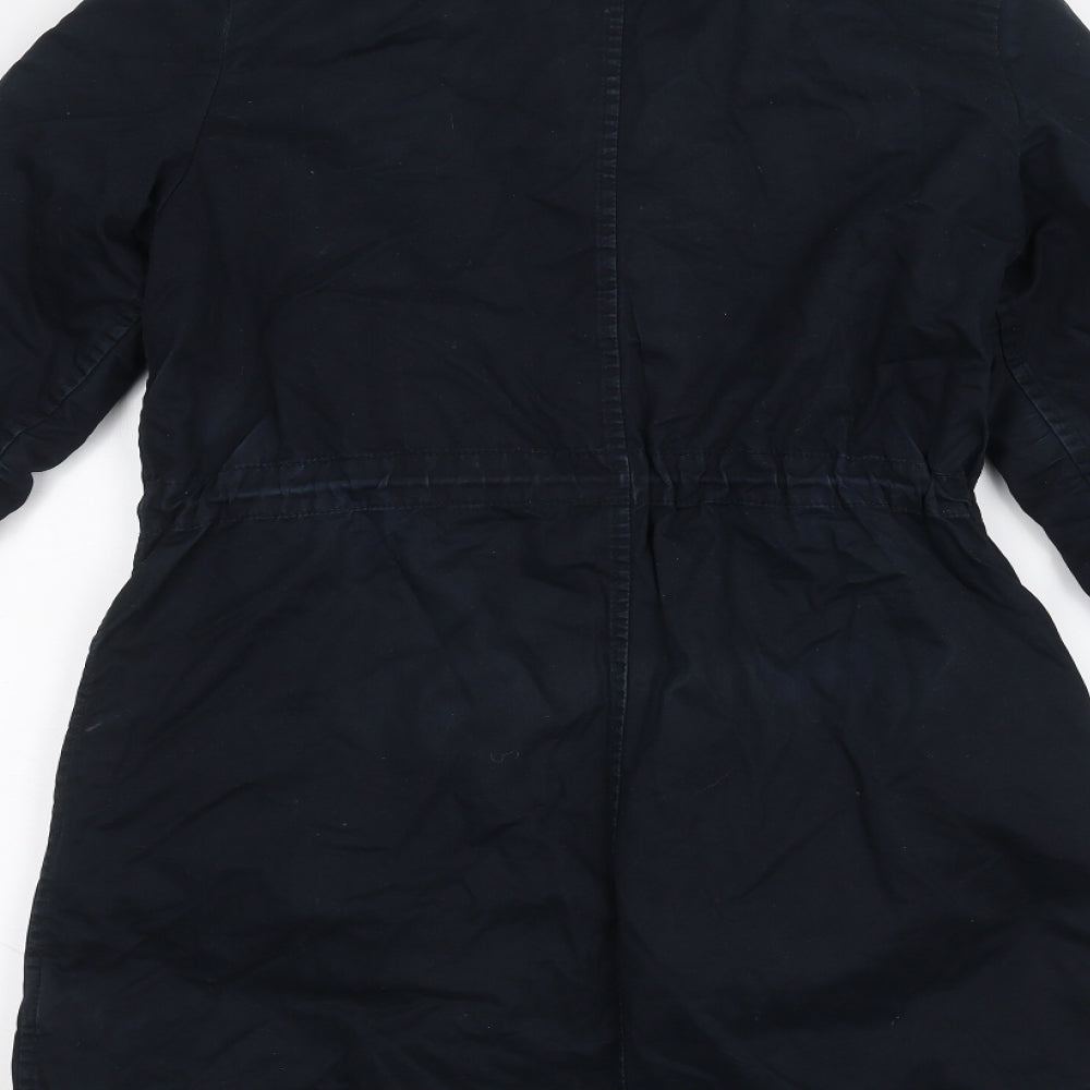 H&M Womens Blue   Overcoat Coat Size 6