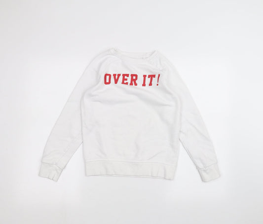 Primark Girls White   Pullover Jumper Size 11-12 Years