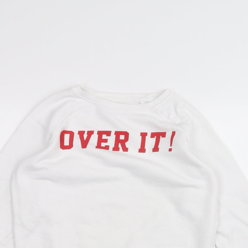 Primark Girls White   Pullover Jumper Size 11-12 Years